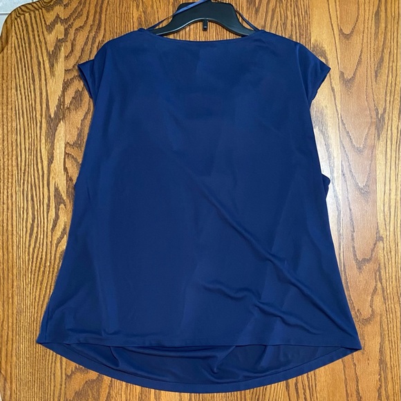Lauren Ralph Lauren Sleeveless Blouse 2 Cream 2X & 1 Navy Blue 3X PLEASE READ - Picture 12 of 12